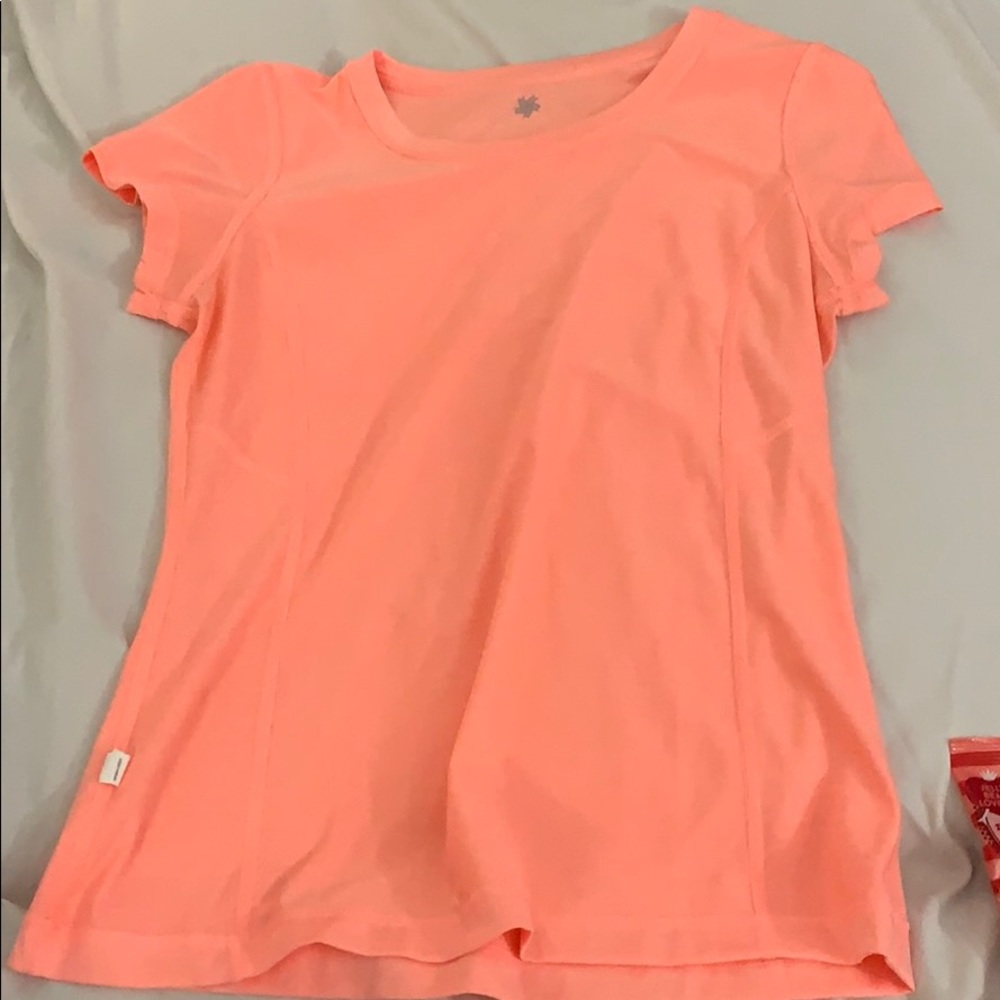 Orange workout shirt